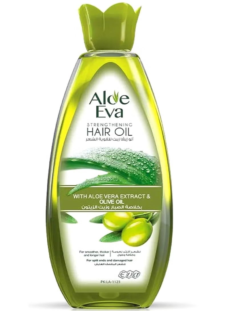 Aloe Eva Hair strengthening oil with aloe vera extract and olive oil, 300ml - Image 1